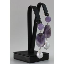 ORECCHINO CON AMETISTA